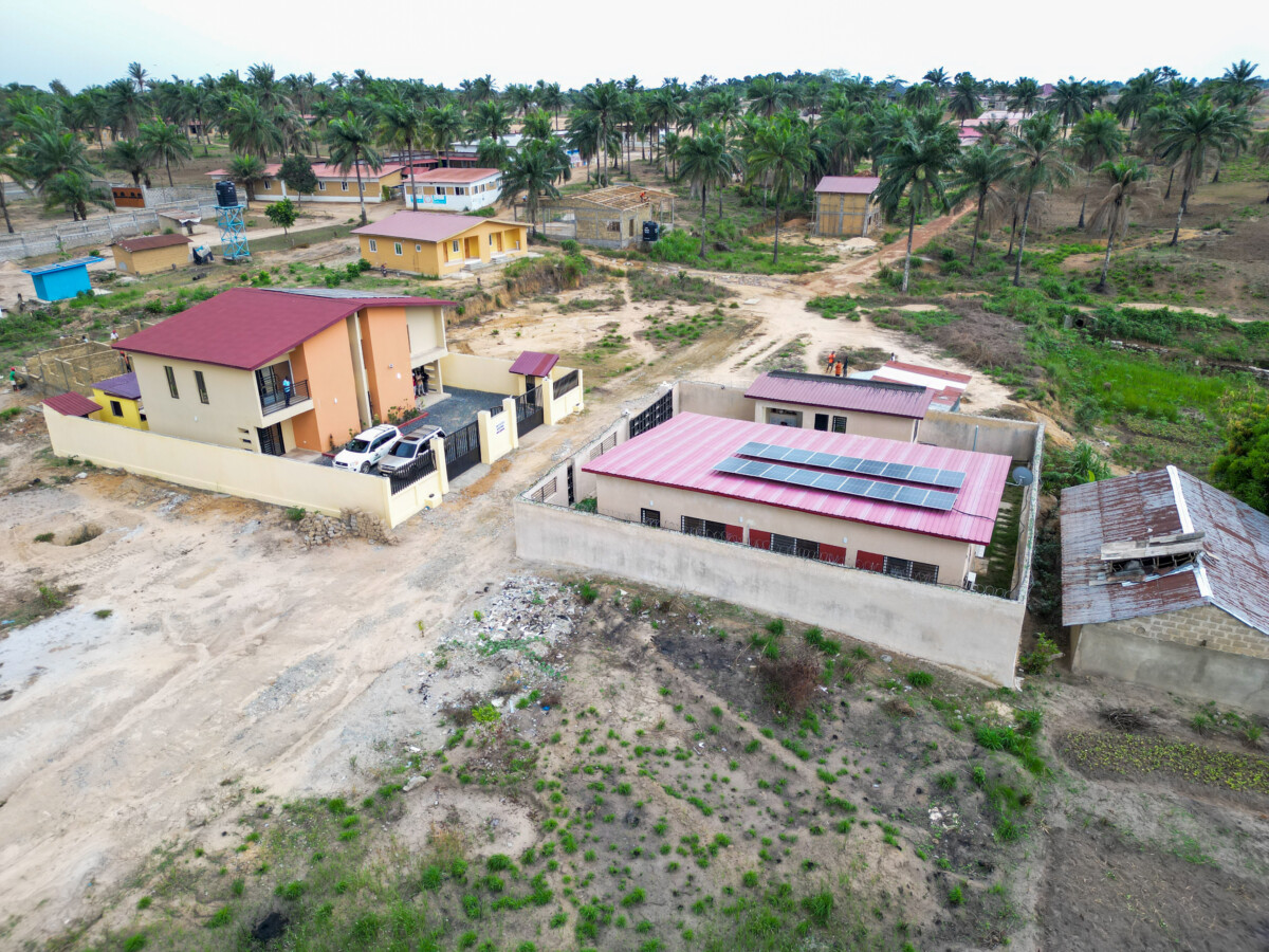 Aerial view of the property